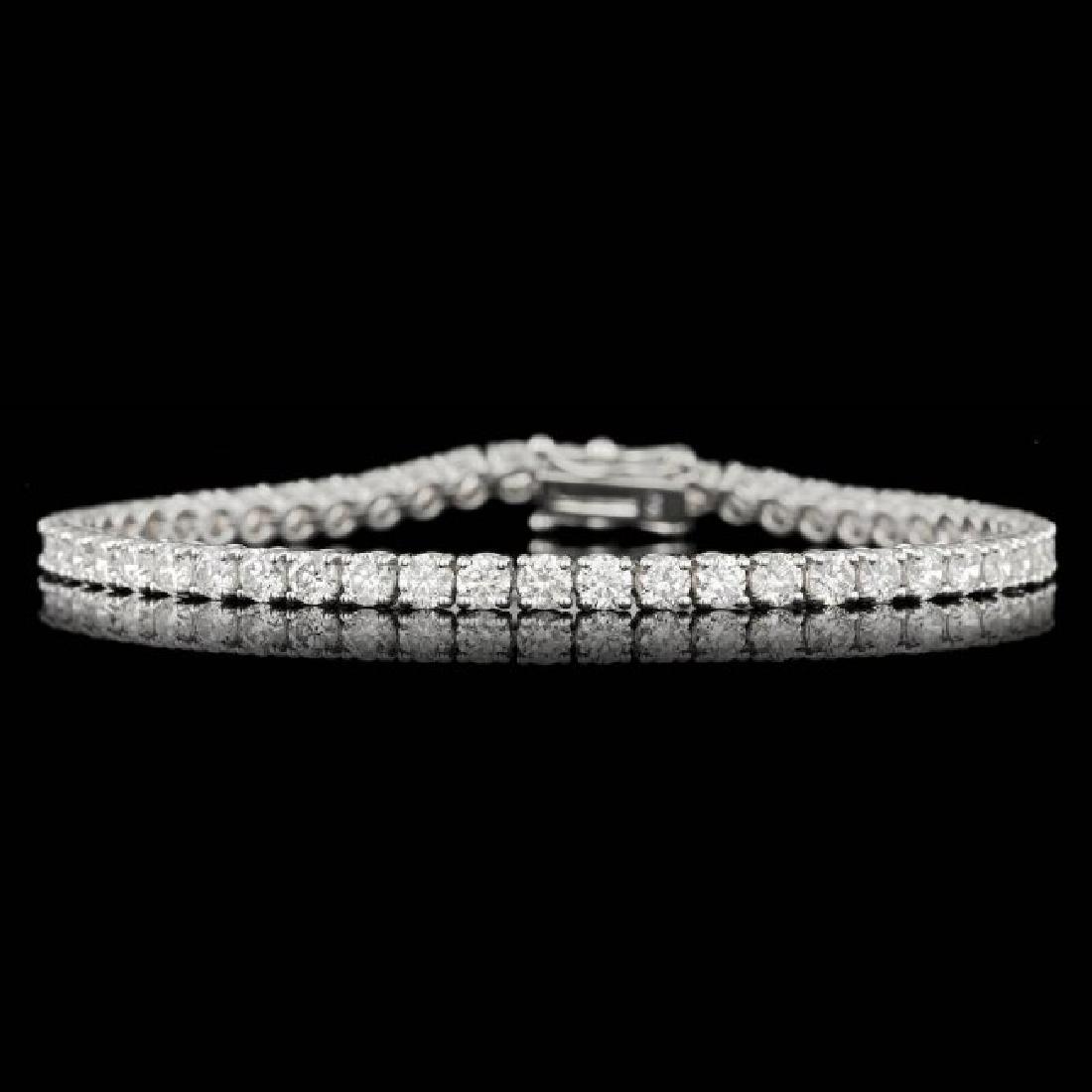 18k White Gold 6.55ct Diamond Bracelet: Retail: $39,600.00 ****** 18k White Gold 6.55ct Diamond Bracelet ****** Metal: 18k Solid White Gold / Size: 7 / Total Item Weight: 10.5 grams / Country Made: United States / / Main Stone: Diamond / Co
