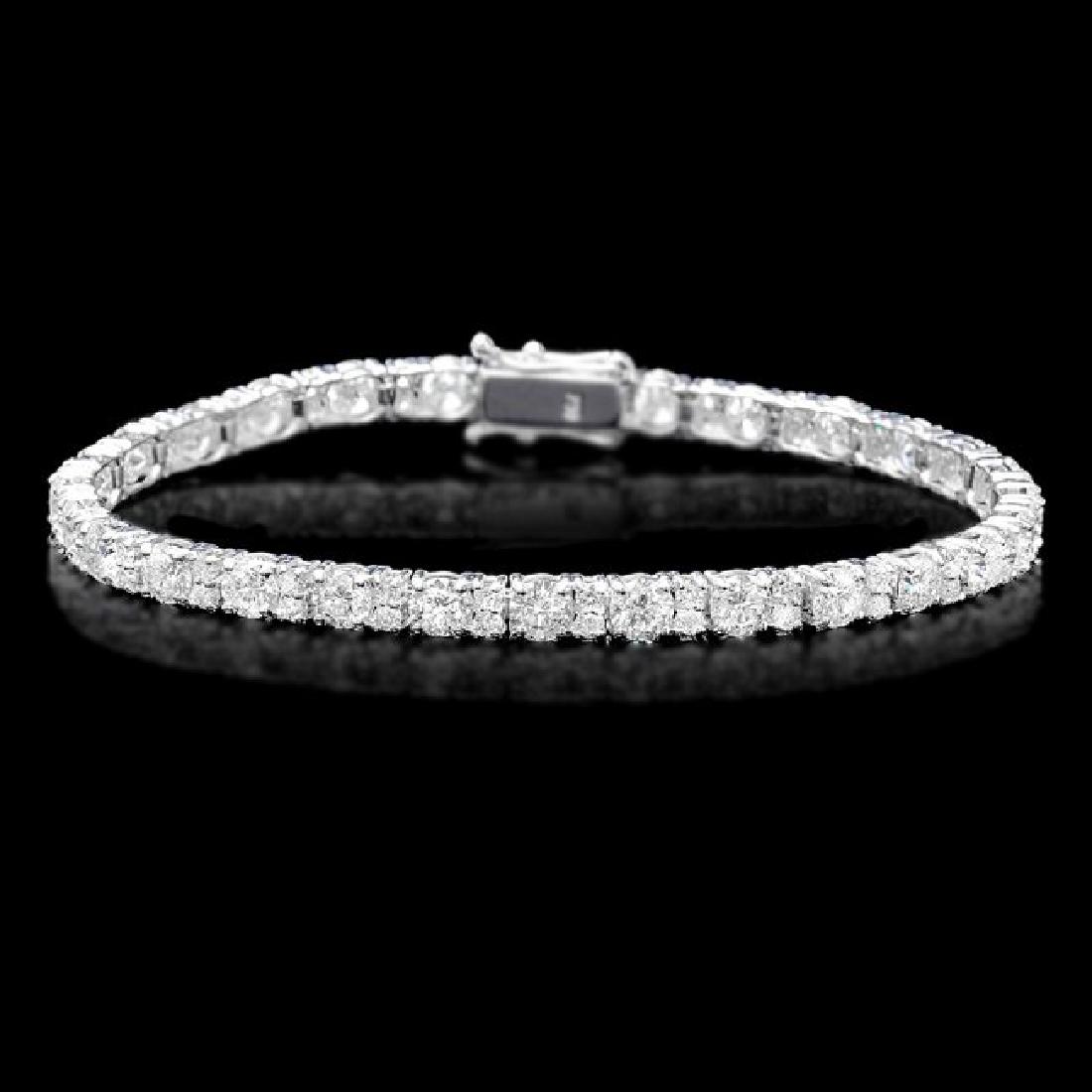 18k White Gold 8.60ct Diamond Bracelet: Retail: $34,800.00 ****** 18k White Gold 8.60ct Diamond Bracelet ****** Metal: 18k Solid White Gold / Size: 7 / Total Item Weight: 10.5 grams / Country Made: United States / / Main Stone: Diamond / Co
