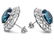14k Gold 17.00ct Topaz 1.50ct Diamond Earrings - 2