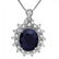 14k Gold 4.40ct Sapphire 0.85ct Diamond Pendant - 2