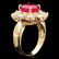 14k Yellow Gold 4.50ct Ruby 2.20ct Diamond Ring - 3