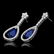 14k White Gold 6.50ct Sapphire 2.75ct Diamond Earrings - 2