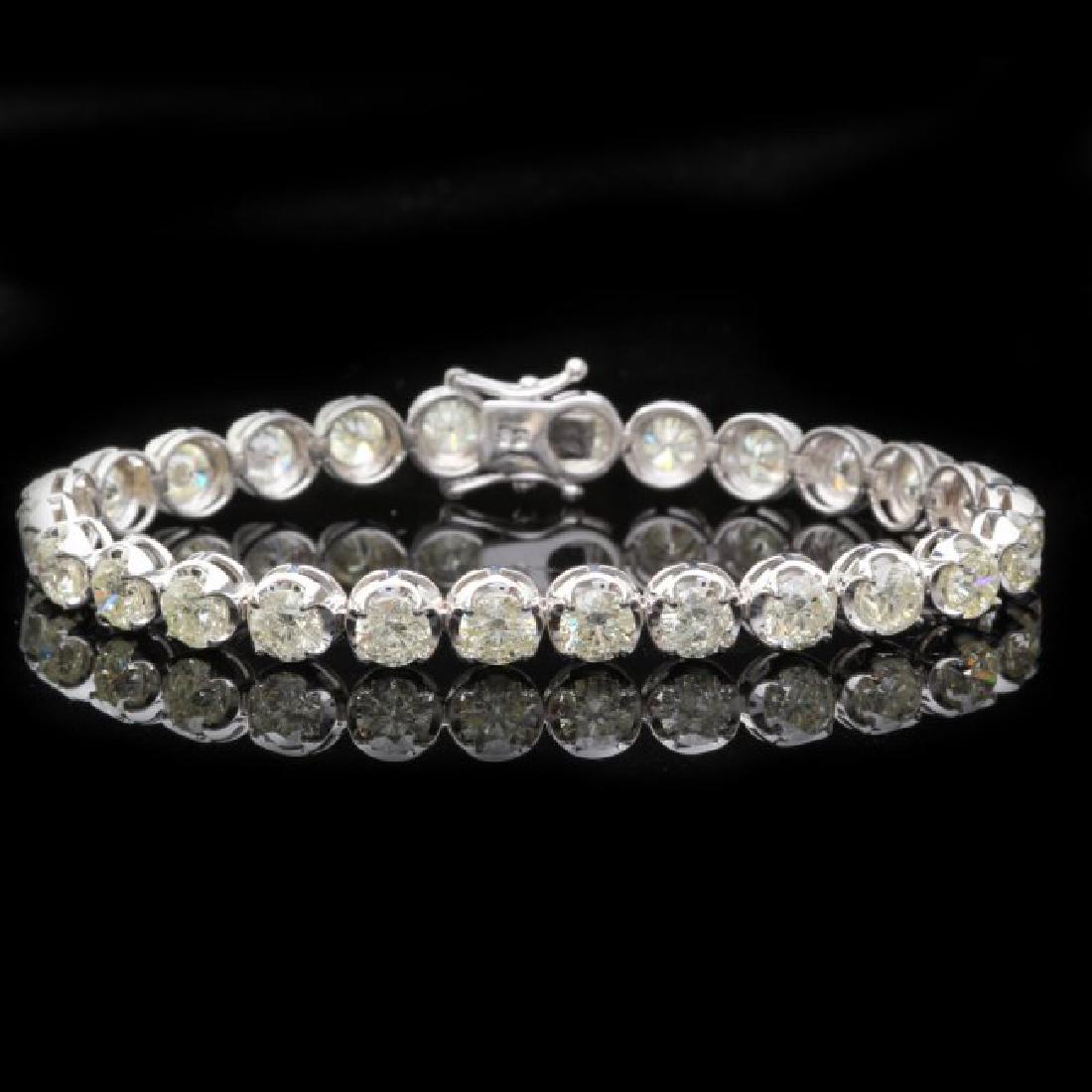 18k White Gold 14.50ct Diamond Bracelet: Retail: $66,600.00 ****** 18k White Gold 14.50ct Diamond Bracelet ****** Metal: 18k Solid White Gold / Size: 7.5 / Total Item Weight: 19.0 grams / Country Made: United States / / Main Stone: Diamond /