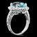 14k Gold 7.70ct Aquamarine 1.27ct Diamond Ring - 3