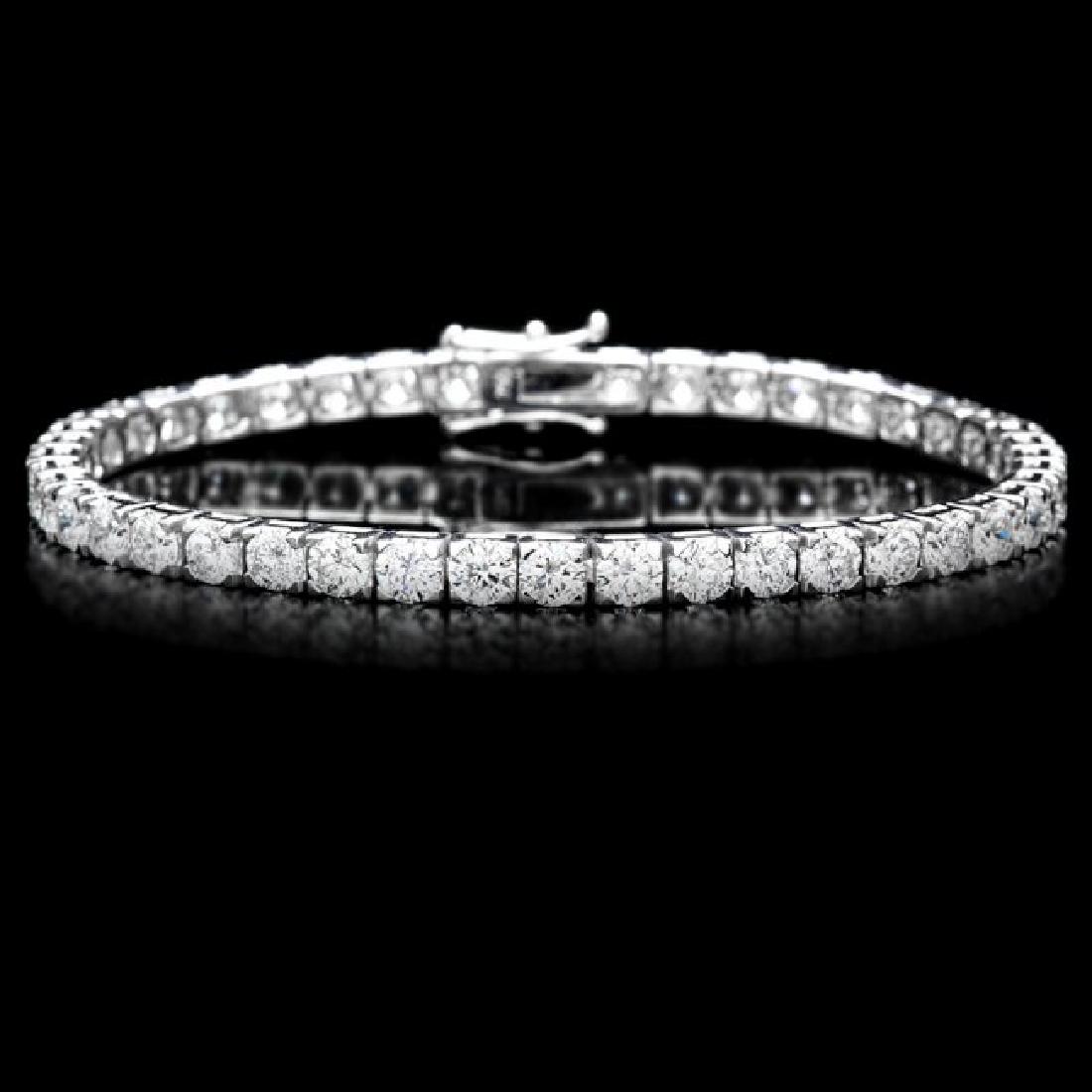 18k White Gold 9.50ct Diamond Tennis Bracelet: Retail: $40,500.00 ****** 18k White Gold 9.50ct Diamond Tennis Bracelet ****** Metal: 18k Solid White Gold / Size: 7 / Total Item Weight: 15.5 grams / Country Made: United States / / Main Stone: Diamo