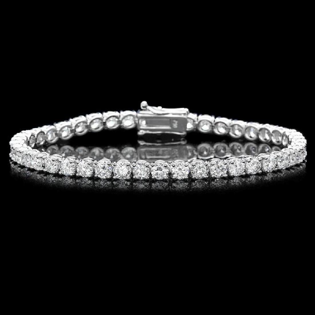 18k White Gold 11.50ct Diamond Bracelet: Retail: $46,800.00 ****** 18k White Gold 11.50ct Diamond Bracelet ****** Metal: 18k Solid White Gold / Size: 7.5 / Total Item Weight: 16.5 grams / / Main Stone: Diamond / Color: White / Carat Total We