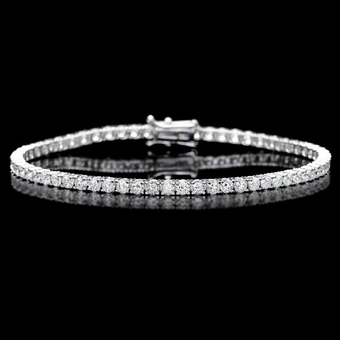 18k White Gold 4.60ct Diamond Bracelet: Retail: $16,000.00 ****** 18k White Gold 4.60ct Diamond Bracelet ****** Metal: 18k Solid White Gold / Size: 7 / Total Item Weight: 7.5 grams / Country Made: United States / / Main Stone: Diamond / Col