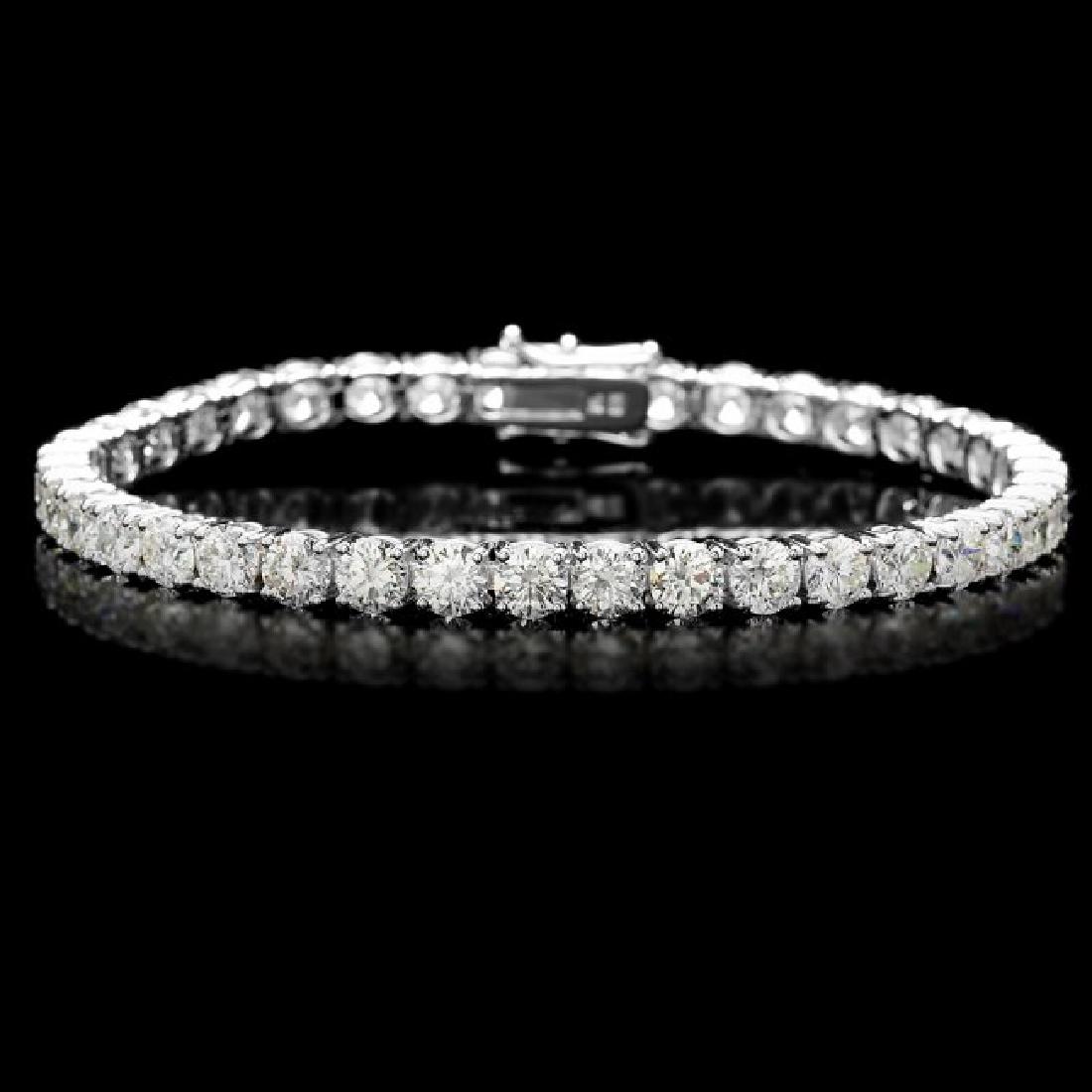 18k White Gold 13.00ct Diamond Tennis Bracelet: Retail: $53,800.00 ****** 18k White Gold 13.00ct Diamond Tennis Bracelet ****** Metal: 18k Solid White Gold / Size: 7 / Total Item Weight: 15.5 grams / Country Made: United States / / Main Stone: Diam