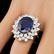 14k Gold 8.50ct Sapphire 3.00ct Diamond Ring - 4