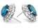 14k Gold 17.00ct Topaz 1.40ct Diamond Earrings - 2