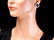 14k Gold 17.00ct Topaz 1.40ct Diamond Earrings - 4