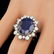 14k Gold 10.00ct Sapphire 1.35ct Diamond Ring - 4