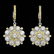 14k Gold 4.75ct Diamond 1.50ct Sapphire Earrings