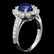 14k Gold 2.50ct Sapphire 1.00ct Diamond Ring - 2