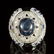 14K Gold 11.61ct Star Sapphire, 1.38ct Sapphire 1.55ct