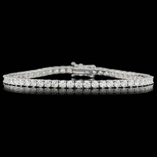 18k White Gold 6.00ct Diamond Bracelet: Retail: $36,300.00 ****** 18k White Gold 6.00ct Diamond Bracelet ****** Metal: 18k Solid White Gold / Size: 7 / Total Item Weight: 9.7 grams / Country Made: United States / / Main Stone: Diamond /