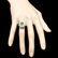 18k White Gold 2.40ct Emerald 2.15ct Diamond Ring - 4