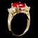 14k Yellow Gold 3.00ct Ruby 1.15ct Diamond Ring - 3