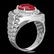 14k Gold 7.00ct Ruby 0.90ct Diamond Mens Ring - 3