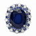 14k Gold 16.4ct Sapphire 1.00ct Diamond Ring - 2