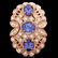 14k Rose 5.50ct Tanzanite 1.60ct Diamond Ring