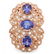 14k Rose 5.50ct Tanzanite 1.60ct Diamond Ring - 3