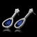 14k White Gold 6.50ct Sapphire 2.75ct Diamond Earrings - 2