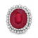 14k White Gold 18.00ct Ruby 2.00ct Diamond Ring - 2