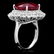 14k White Gold 18.00ct Ruby 2.00ct Diamond Ring - 3