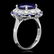 14k White Gold 5.4ct Sapphire 0.35ct Diamond Ring - 2