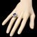 14k White Gold 5.4ct Sapphire 0.35ct Diamond Ring - 3