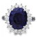 14k White Gold 7.5ct Sapphire 1.00ct Diamond Ring - 2