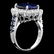 14k White Gold 7.5ct Sapphire 1.00ct Diamond Ring - 3