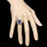 14k White Gold 7.5ct Sapphire 1.00ct Diamond Ring - 4