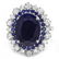 14k White Gold 7.2ct Sapphire 1.00ct Diamond Ring - 2