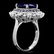 14k White Gold 7.2ct Sapphire 1.00ct Diamond Ring - 3