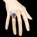 14k White Gold 7.2ct Sapphire 1.00ct Diamond Ring - 4