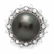 14k White Gold 12mm Pearl 0.50ct Diamond Ring - 2