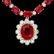 14k Gold 40.5ct Ruby 2.55ct Diamond Necklace