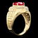 14k Gold 4.50ct Ruby 0.65ct Diamond Mens Ring - 2