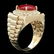 14k Gold 8.00ct Ruby 0.70ct Diamond Mens Ring - 2