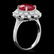 14k White Gold 4.00ct Ruby 0.70ct Diamond Ring - 2