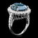 14k White Gold 11.50ct Topaz 1.65ct Diamond Ring - 2