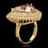 14K Gold 13.58ct Morganite 2.21ct Diamond Ring - 2