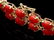 14k Gold 25ct Coral 1.40ct Diamond Bracelet - 3