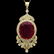 14K Gold 26.79ct Ruby 1.68ct Diamond Pendant