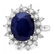 14k Gold 6.50ct Sapphire 0.90ct Diamond Ring - 2