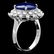 14k Gold 6.50ct Sapphire 0.90ct Diamond Ring - 3