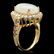 14k Yellow Gold 5.00ct Opal 1.35ct Diamond Ring - 2