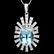 14k Gold 8ct Aquamarine 2.50ct Diamond Pendant